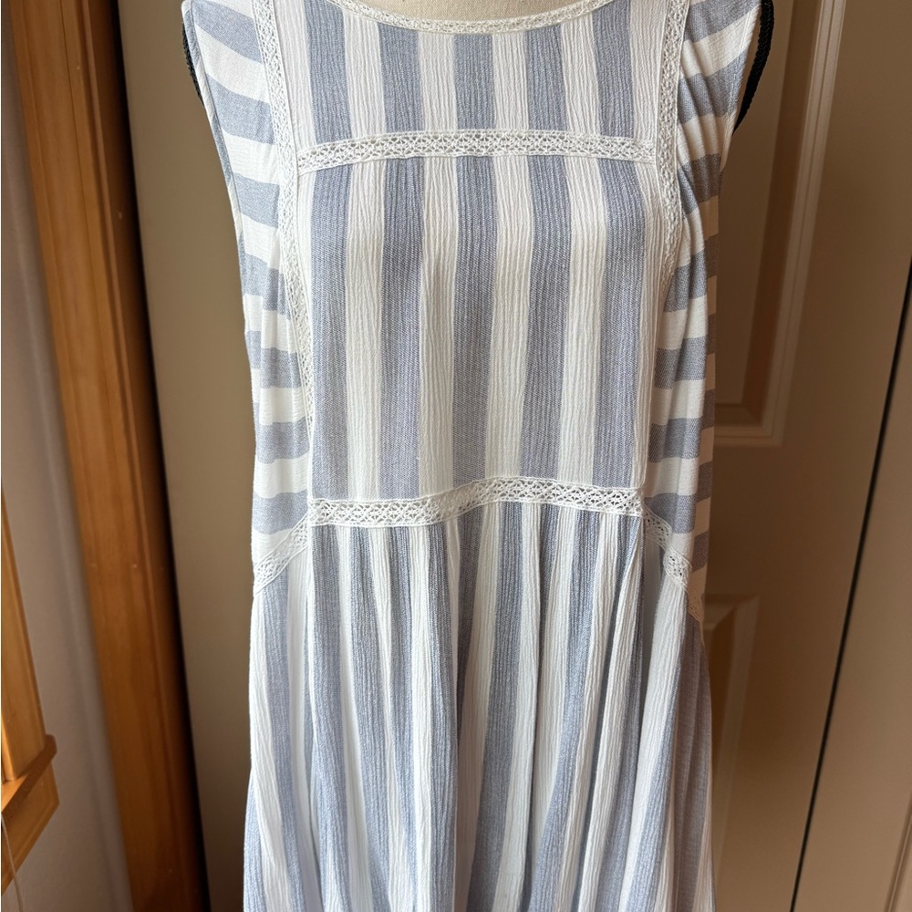 Lane Bryant Striped Sleeveless Summer Blouse